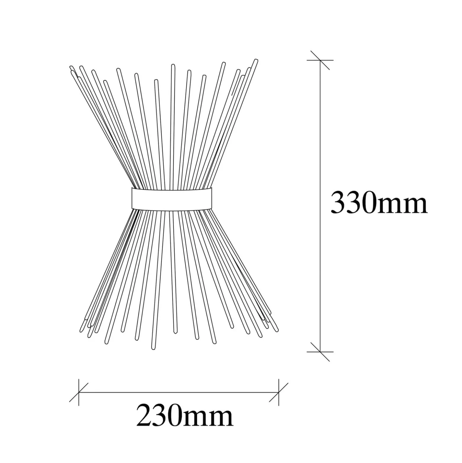 Seinävalaisin Kirpi 3091 ylös/alas leveys 23cm musta
