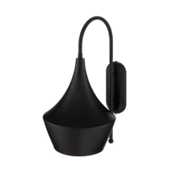 Seinävalaisin Olaf, musta, metalli, korkeus 48 cm