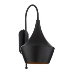 Seinävalaisin Olaf, musta, metalli, korkeus 48 cm