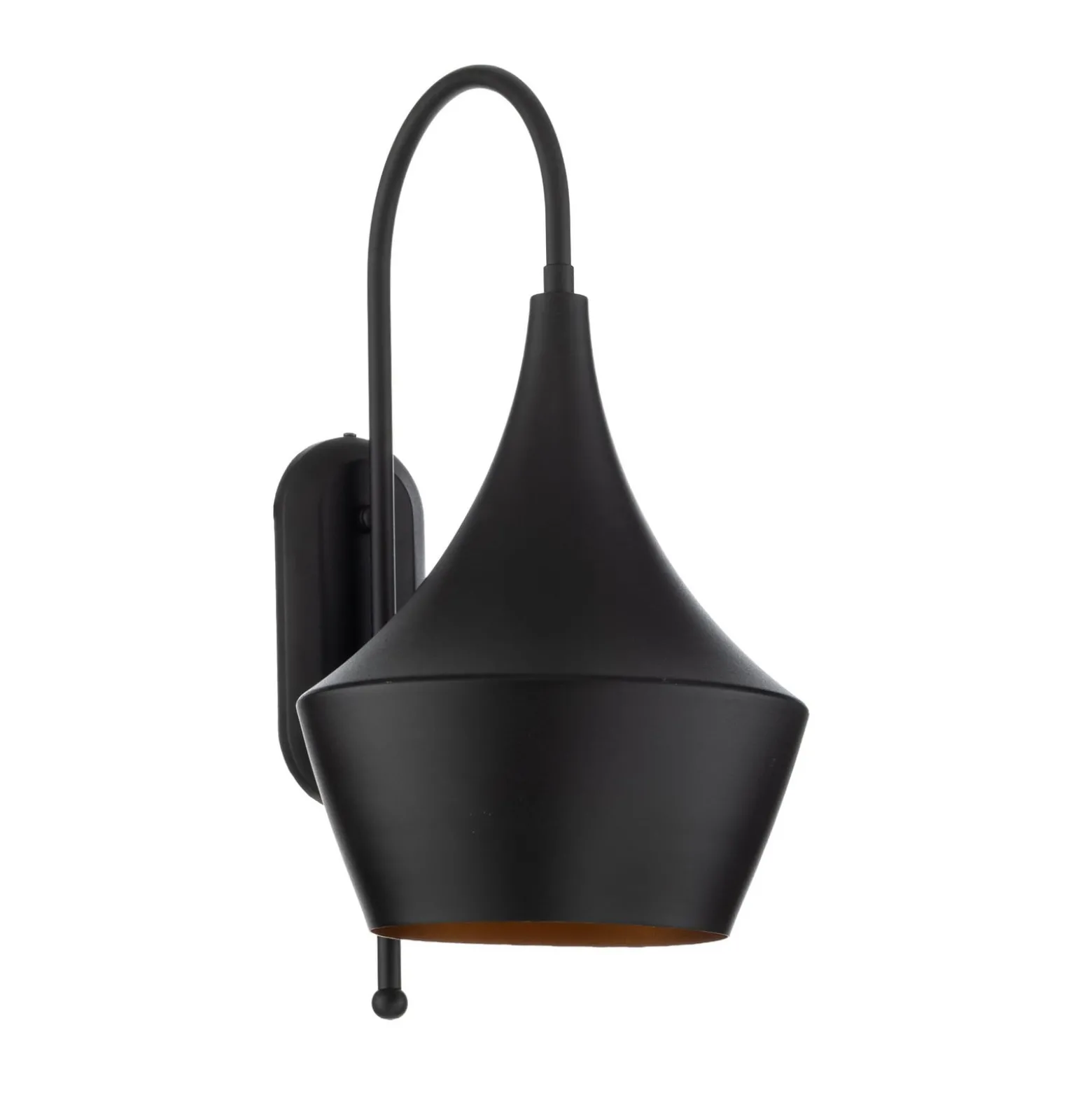 Seinävalaisin Olaf, musta, metalli, korkeus 48 cm