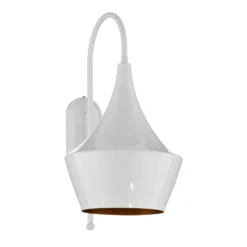 Seinävalaisin Olaf, valkoinen, metalli, korkeus 48 cm
