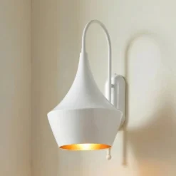Seinävalaisin Olaf, valkoinen, metalli, korkeus 48 cm