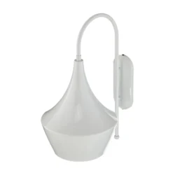 Seinävalaisin Olaf, valkoinen, metalli, korkeus 48 cm