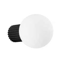 Seinävalaisin ORBI, musta, lasi/metalli, Ø 12 cm, IP44, G9