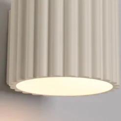 Seinävalaisin RIBLA, beige, Ø 10 cm, metalli, G9
