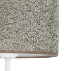 Seinävalaisin Roller, bouclé harmaa, valkoinen, lukuvalolla