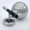 Seinävalaisin Rollo, Ø 15 cm, savuharmaa, lasi/metalli