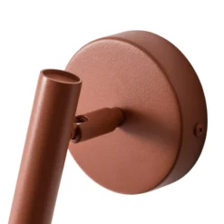 Seinävalaisin Sopel, tiilenpunainen, 1-lamppuinen, teräs, korkeus 15 cm