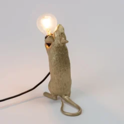 SELETTI Hiirilamppu LED-koristelamppu USB seisova kultainen
