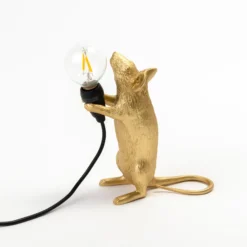 SELETTI Hiirilamppu LED-koristelamppu USB seisova kultainen