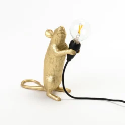 SELETTI Hiirilamppu LED-koristelamppu USB seisova kultainen