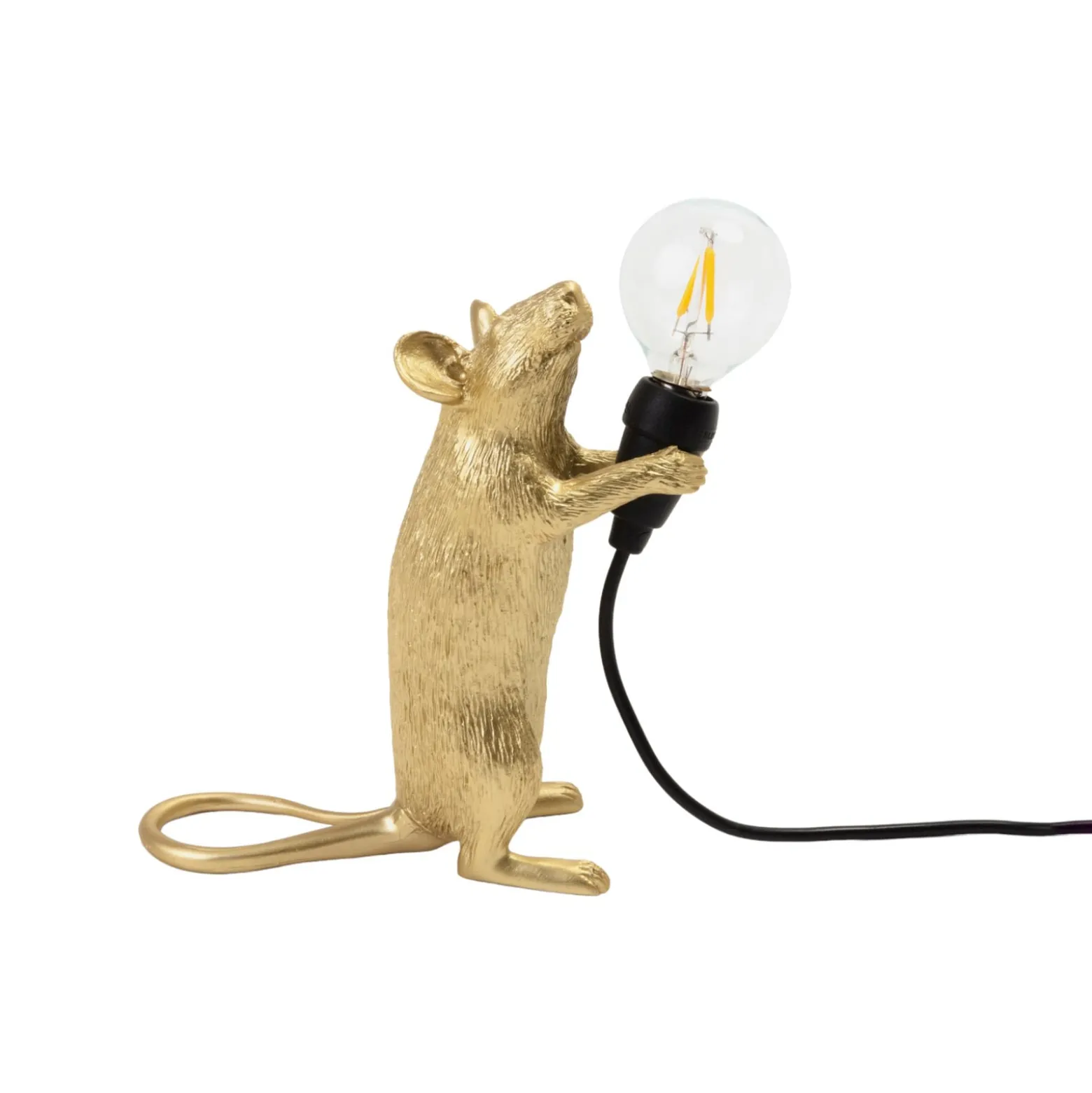 SELETTI Hiirilamppu LED-koristelamppu USB seisova kultainen