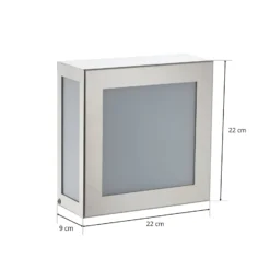 Sensor-ulkoseinälamppu Aqua Legendo Mini, ruostumaton teräs