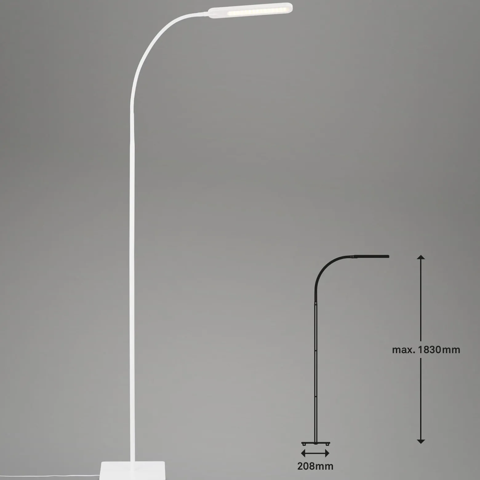 Servo-LED-lattiavalo himmennettävä, CCT, valkoinen