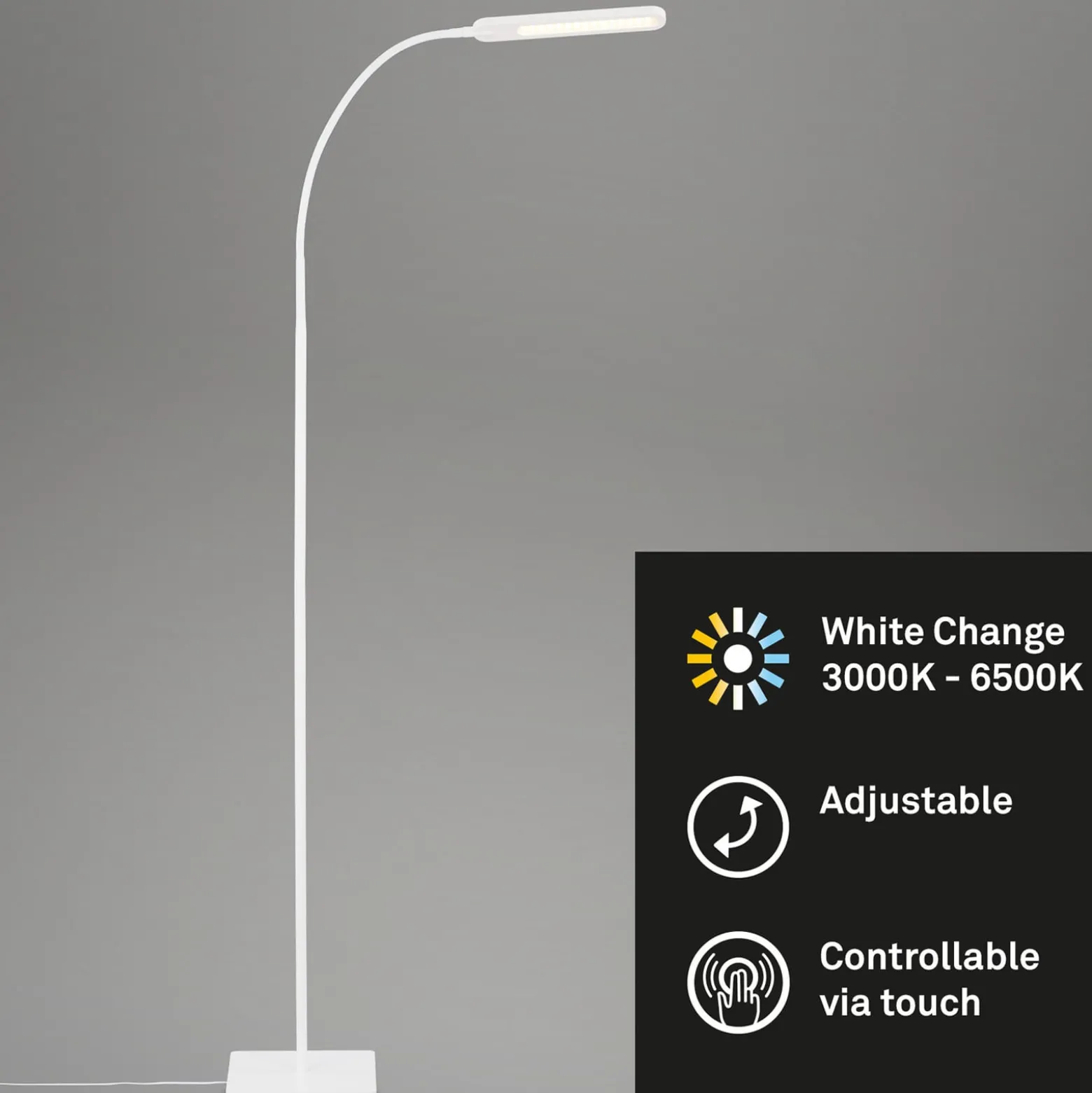 Servo-LED-lattiavalo himmennettävä, CCT, valkoinen