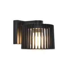 SHYNE-ulkoseinävalaisin, musta, 19 cm, metalli, IP54, E27