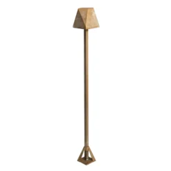 Silva Edge -LED-pylväsvalaisin, korkeus 80 cm, antiikkimessinki, IP65