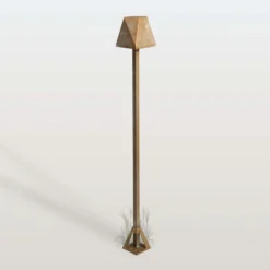 Silva Edge -LED-pylväsvalaisin, korkeus 80 cm, antiikkimessinki, IP65