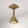 Silva Edge -LED-ulkokattovalaisin, korkeus 26 cm, antiikkimessinki