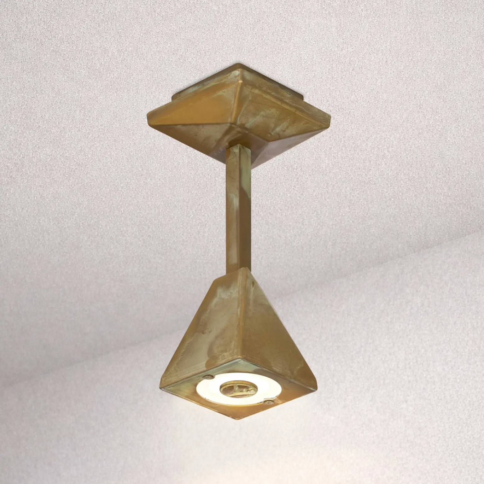 Silva Edge -LED-ulkokattovalaisin, korkeus 26 cm, antiikkimessinki