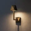 Silva Edge -LED-ulkoseinävalaisin, korkeus 30,5 cm, antiikkimessinki