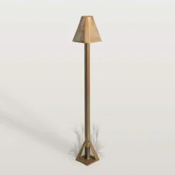 Silva Frame -LED-pollarivalaisin, korkeus 50 cm, antiikkimessinki