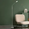 Silvio-LED-lattiavalaisin, nikkelivärinen, CCT, himmennettävä, 173 cm