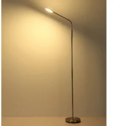 Silvio-LED-lattiavalaisin, nikkelivärinen, CCT, himmennettävä, 173 cm