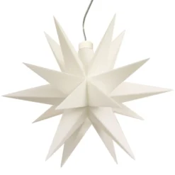 Sisäkoriste18-sakarainen tähti 12 cm valkoinen