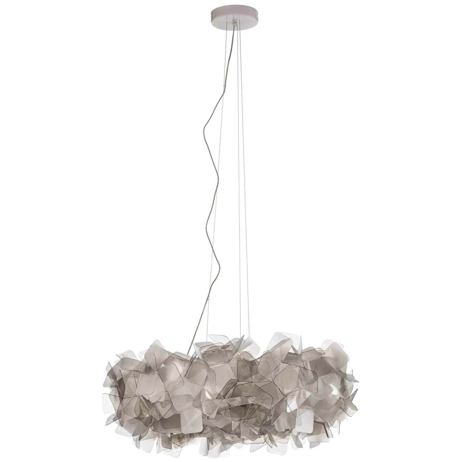 Slamp Clizia -riippuvalaisin, Ø 78 cm, fumé