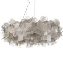 Slamp Clizia -riippuvalaisin, Ø 78 cm, fumé