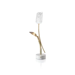 Slamp LED ladattava pöytävalaisin Tulip, valkoinen jalusta