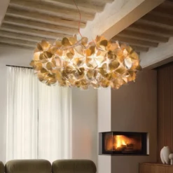 Slamp riippuvalaisin Clizia MAMA NON MAMA, Ø78cm, kulta/punainen