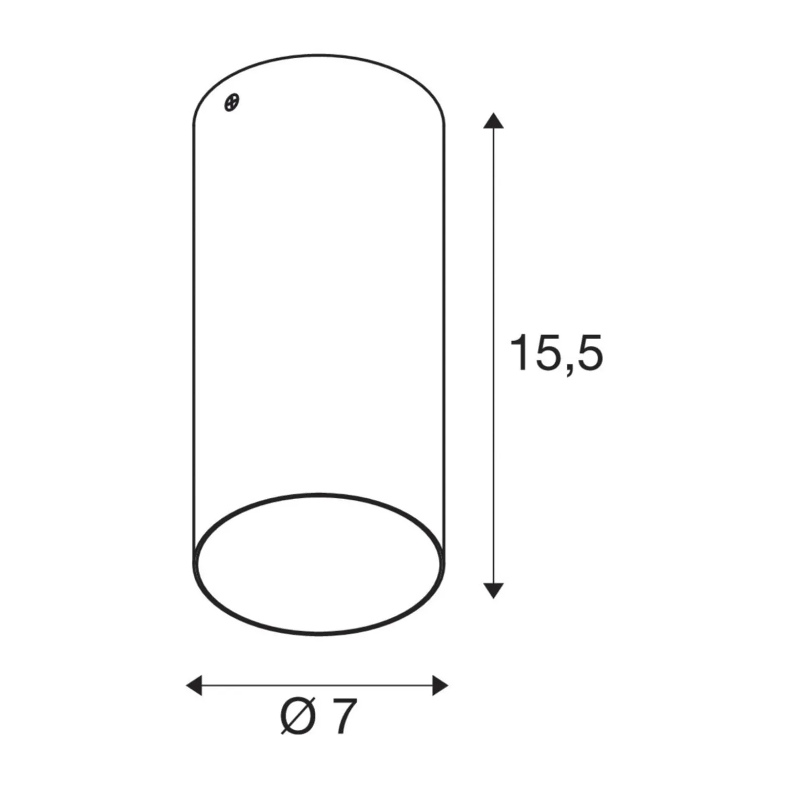 SLV Asto Tube -alasvalo GU10 1-lamppuinen, musta