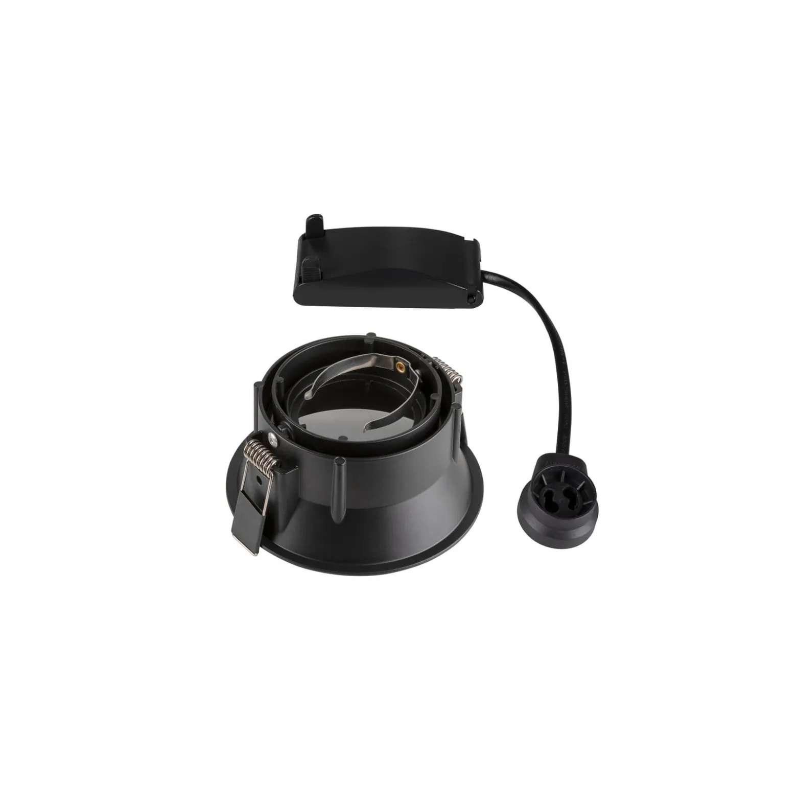 SLV Horn uppoasennusvalaisin, QPAR51, musta, alumiini, Ø 10,5 cm