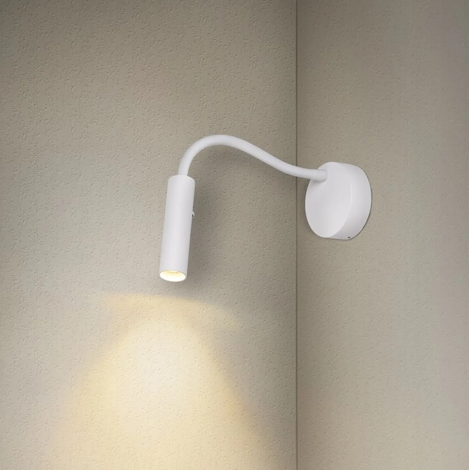 SLV Karpo Goose LED-seinävalaisin, himmennettävä, valkoinen