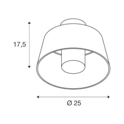 SLV-kattovalaisin Photoni, ruosteenvärinen, alumiini, Ø 25 cm
