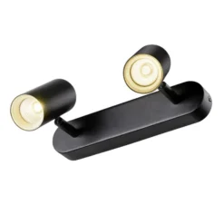 SLV LED-kattokohdevalo Noblo, musta, 2700 K, pituus 24 cm