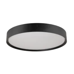 SLV LED-kattovalaisin Decona, Ø 42 cm, musta, metalli, CCT