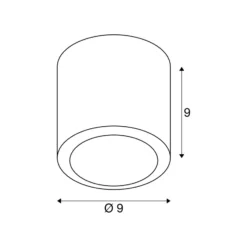 SLV LED-kattovalaisin Oculus, messinkivärinen, 9 cm, himmennettävä lämpimään