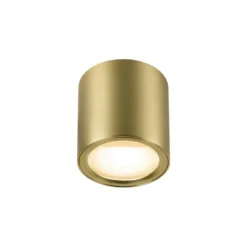 SLV LED-kattovalaisin Oculus, messinkivärinen, 9 cm, himmennettävä lämpimään