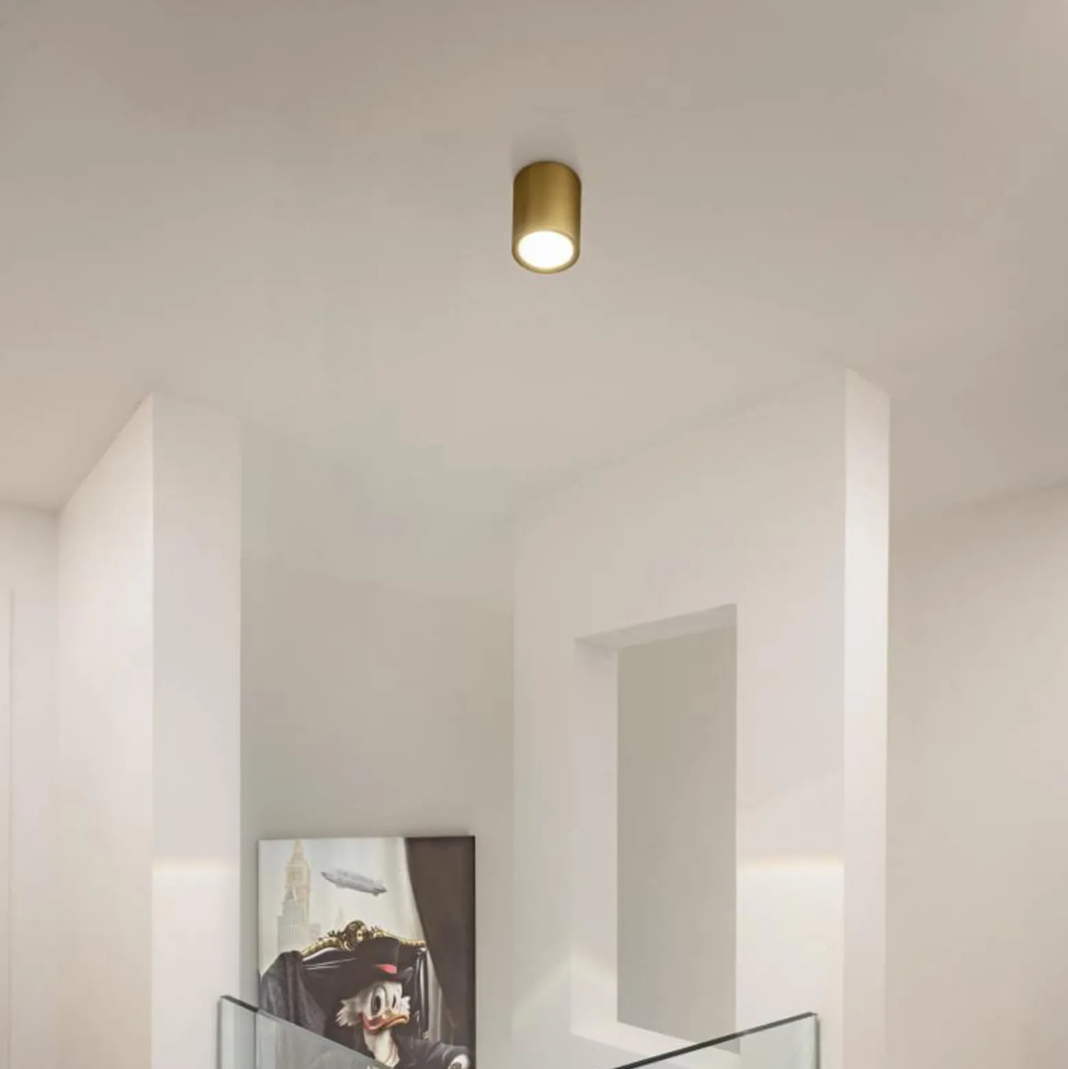 SLV LED-kattovalaisin Oculus, messinkivärinen, 9 cm, himmennettävä lämpimään