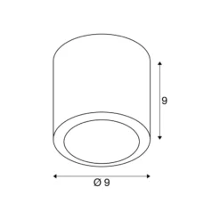 SLV LED-kattovalaisin Oculus, pronssinvärinen, 9 cm, himmennettävä lämpimään