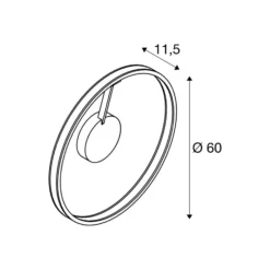 SLV LED-kattovalaisin One, Ø 60 cm, valkoinen, metalli, CCT