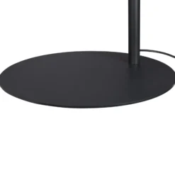 SLV LED-lattiavalaisin One Bow FL, musta, terästä, korkeus 232 cm