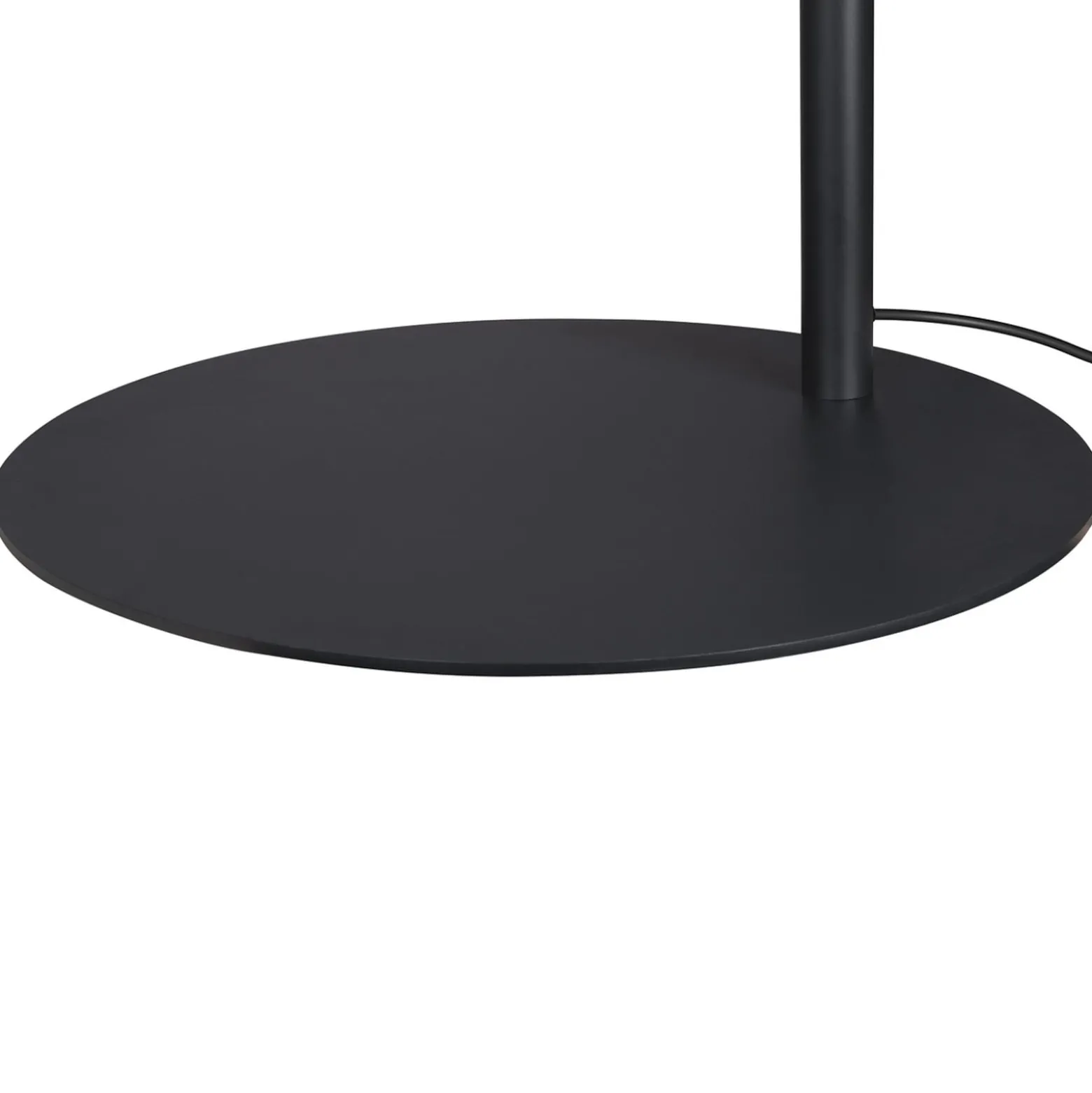 SLV LED-lattiavalaisin One Bow FL, musta, terästä, korkeus 232 cm