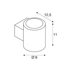 SLV LED-seinävalaisin Oculus, messinkivärinen, halkaisija 9 cm, himmennettävä