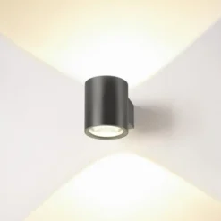 SLV LED-seinävalaisin Oculus, pronssinvärinen, halkaisija 9 cm, himmennettävä