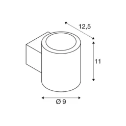 SLV LED-seinävalaisin Oculus, pronssinvärinen, halkaisija 9 cm, himmennettävä