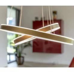 SLV One Double LED-riippuvalaisin, messinki, Ø 60 cm